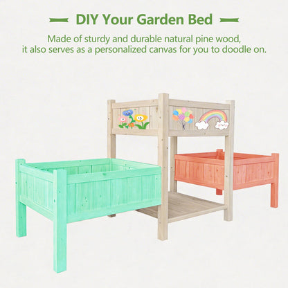 73X33.9X21.7In Raised Garden Bed, Wooden Planter Box, Raised Garden Bed with Legs for Backyard, Patio and Balcony