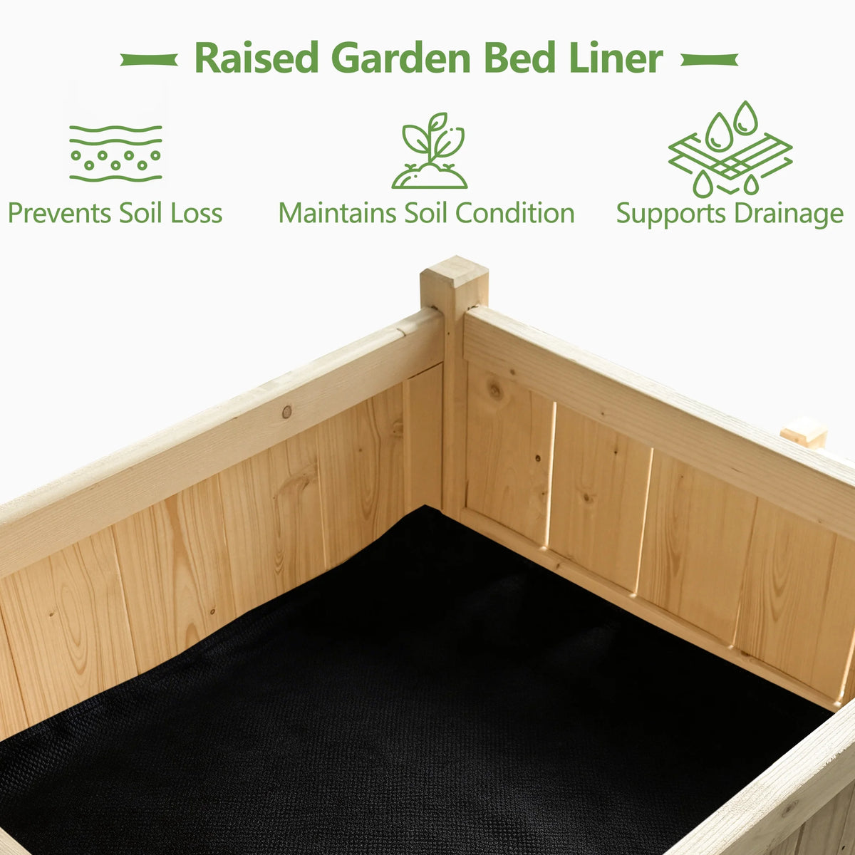 73X33.9X21.7In Raised Garden Bed, Wooden Planter Box, Raised Garden Bed with Legs for Backyard, Patio and Balcony
