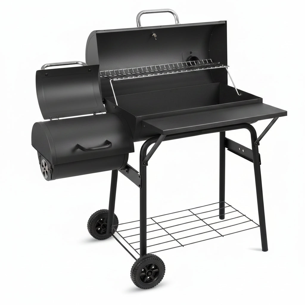 Charcoal Grill Offset Smoker 535 Sq.In.With Front Table for Outdoor BBQ | BBQ Grill for Outdoor Cooking Perfect for Backyard,Patio,Camping,Picnics and Outdoor Barbecue Parties by