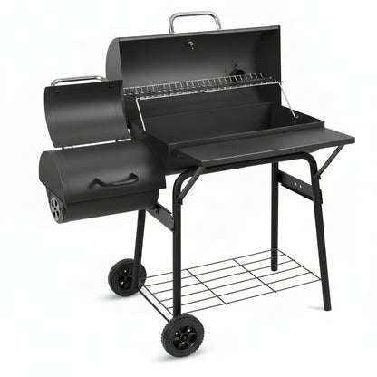 Charcoal Grill Offset Smoker 535 Sq.In.With Front Table for Outdoor BBQ | BBQ Grill for Outdoor Cooking Perfect for Backyard,Patio,Camping,Picnics and Outdoor Barbecue Parties by