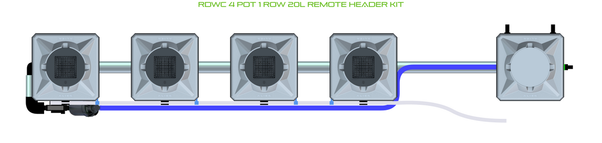 ALIEN RDWC 4 Pot 1 Row Kit