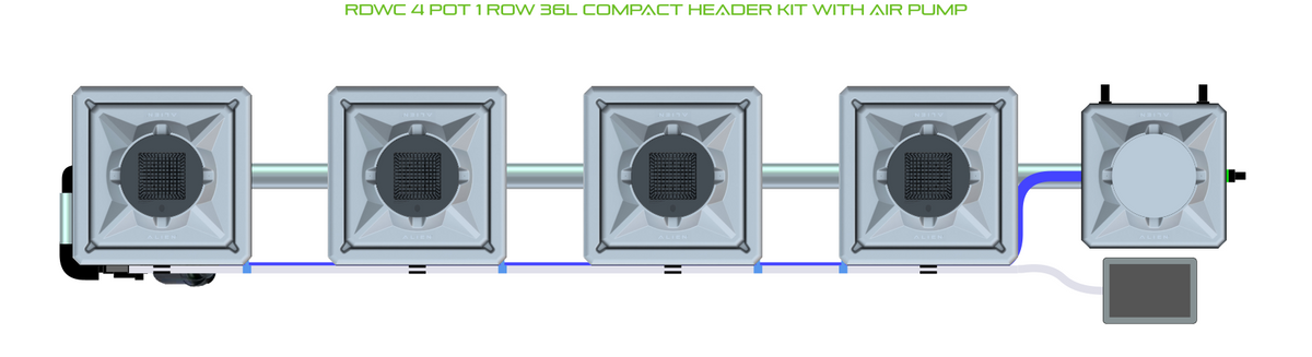 ALIEN RDWC 4 Pot 1 Row Kit