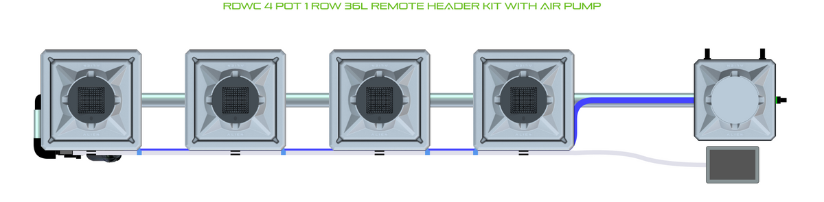 ALIEN RDWC 4 Pot 1 Row Kit